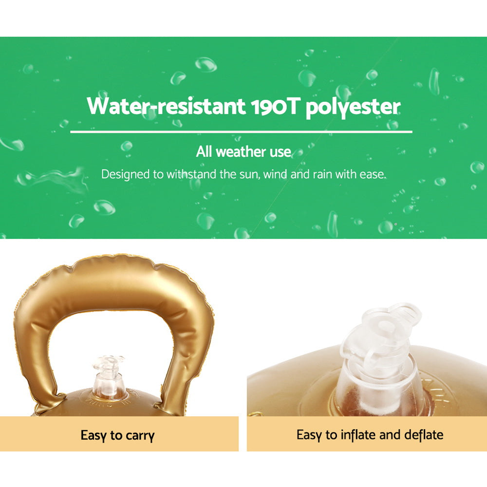 Jolly Green Christmas Inflatable Bauble Decoration - 60cm Outdoor Festive Delight