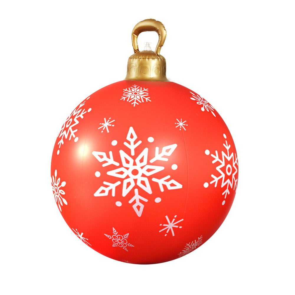 Festive Inflatable Red Christmas Bauble - 60cm Outdoor Decoration