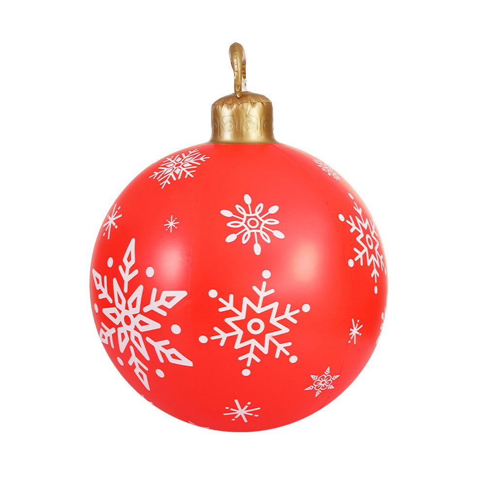 Festive Inflatable Red Christmas Bauble - 60cm Outdoor Decoration