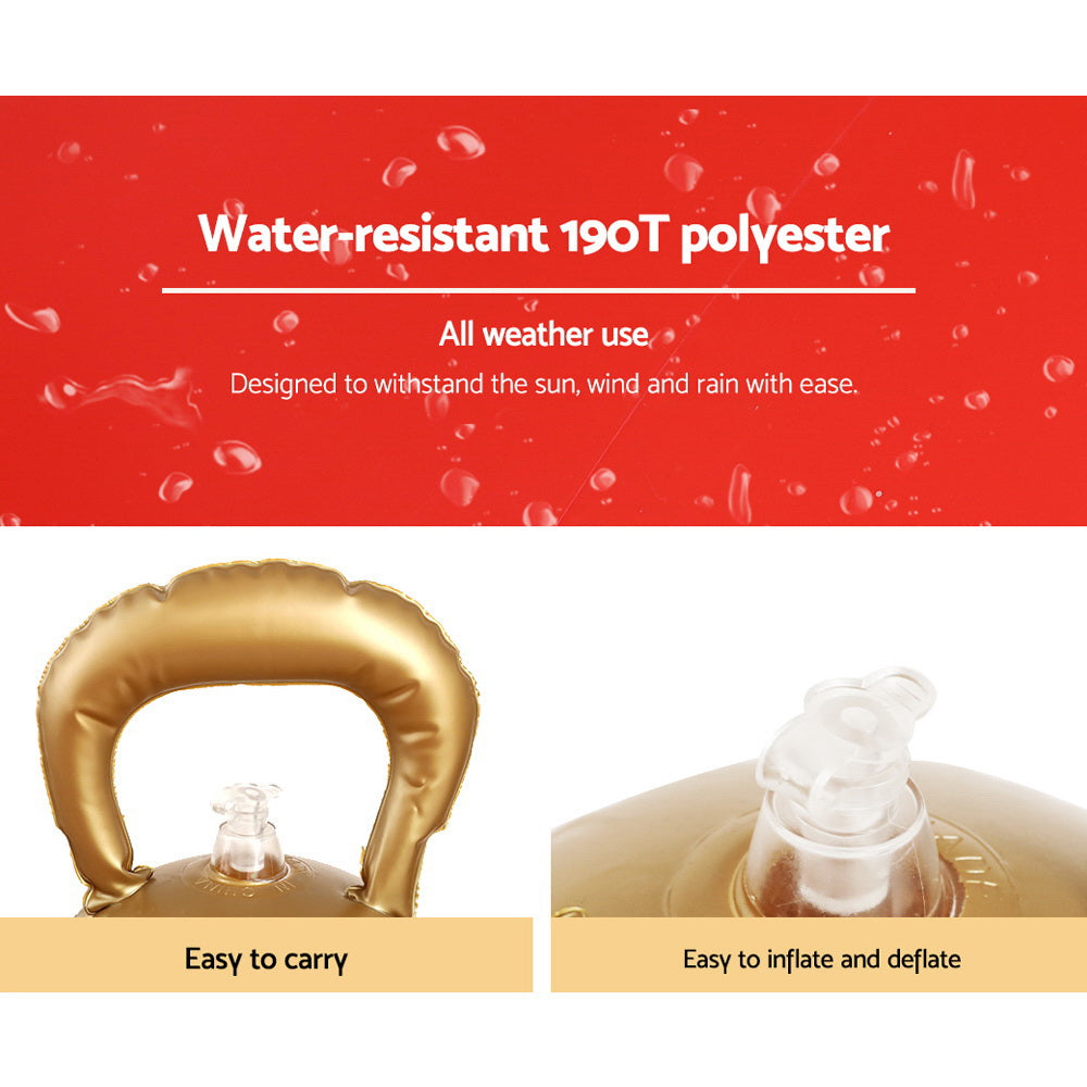 Festive Inflatable Red Christmas Bauble - 60cm Outdoor Decoration