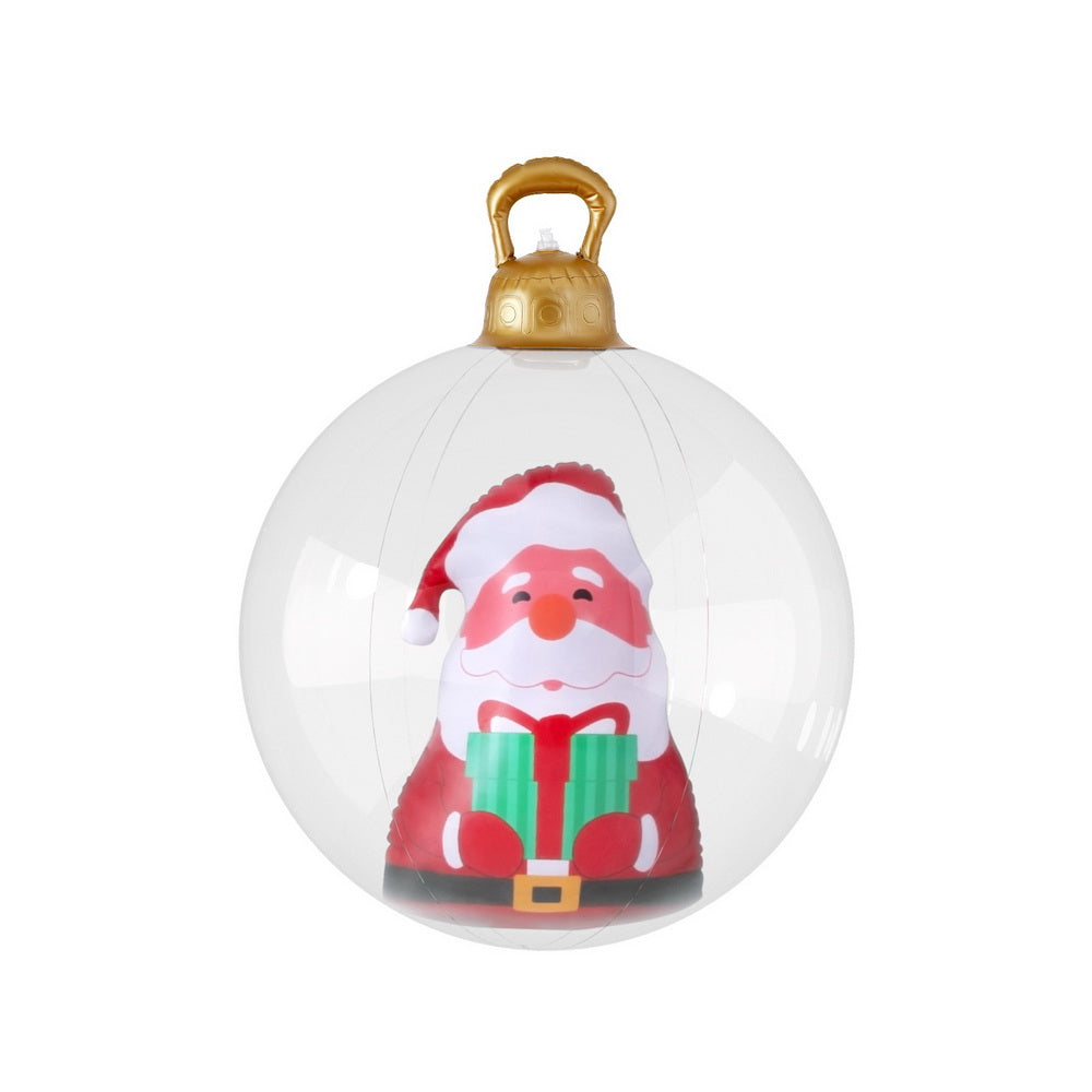 Giant 60cm Inflatable Santa Bauble - Jingle Jollys Christmas Decoration