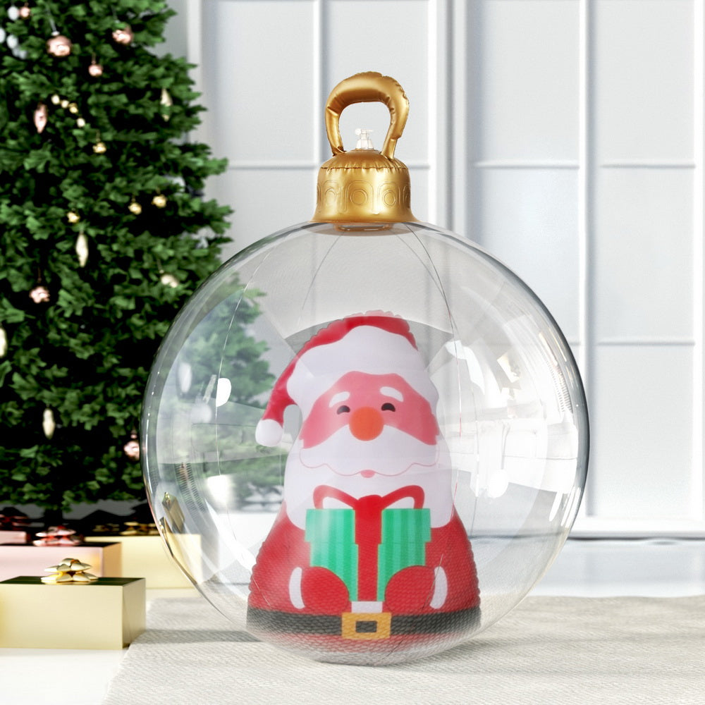Giant 60cm Inflatable Santa Bauble - Jingle Jollys Christmas Decoration
