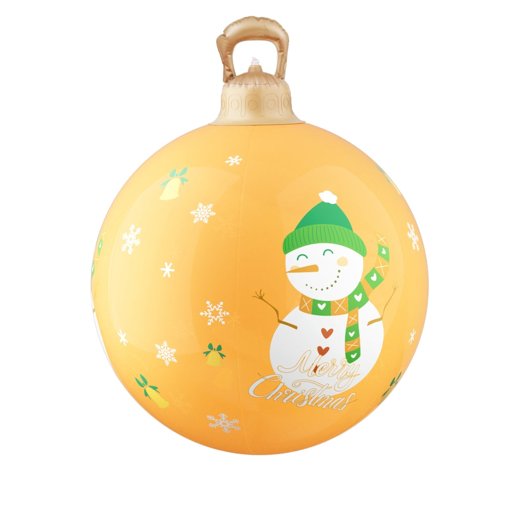 Festive Glow Christmas Inflatable Snowman Ball - 60cm LED Decor