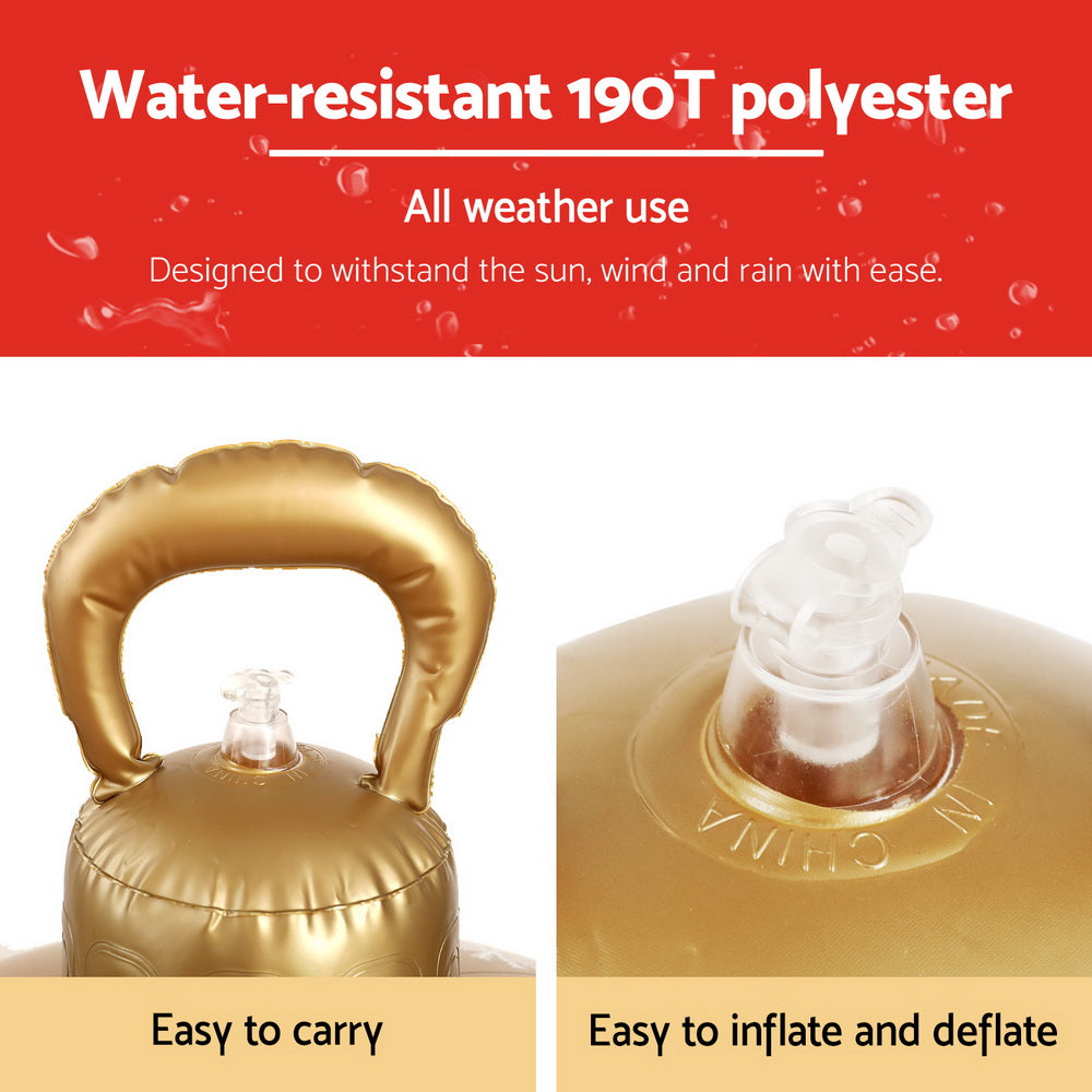 Giant 60cm Jingle Jollys Inflatable Christmas Bauble - Clear Tree Decoration