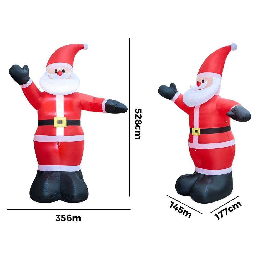 Tinseltown Christmas Inflatable 5M Santa Claus with LED Light