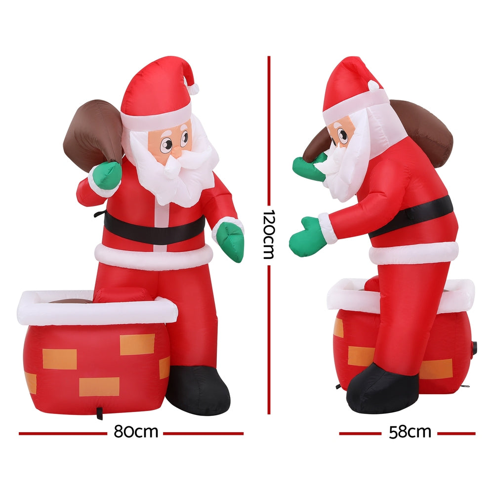 Glistening LED Santa Claus Inflatable for Joyful Christmas Decorations
