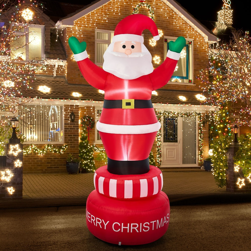 Tinseltown 2.4M Christmas Inflatable Spinning Santa Claus with LED Light