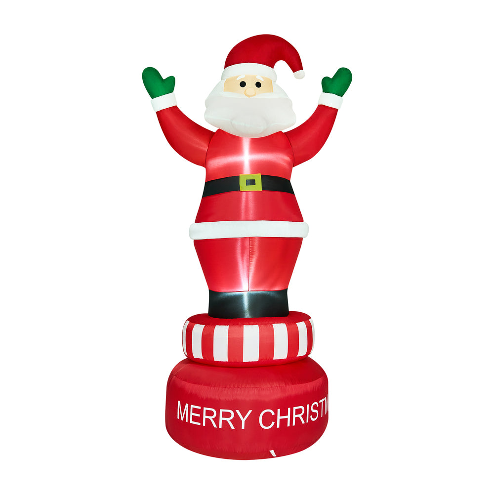 Tinseltown 2.4M Christmas Inflatable Spinning Santa Claus with LED Light
