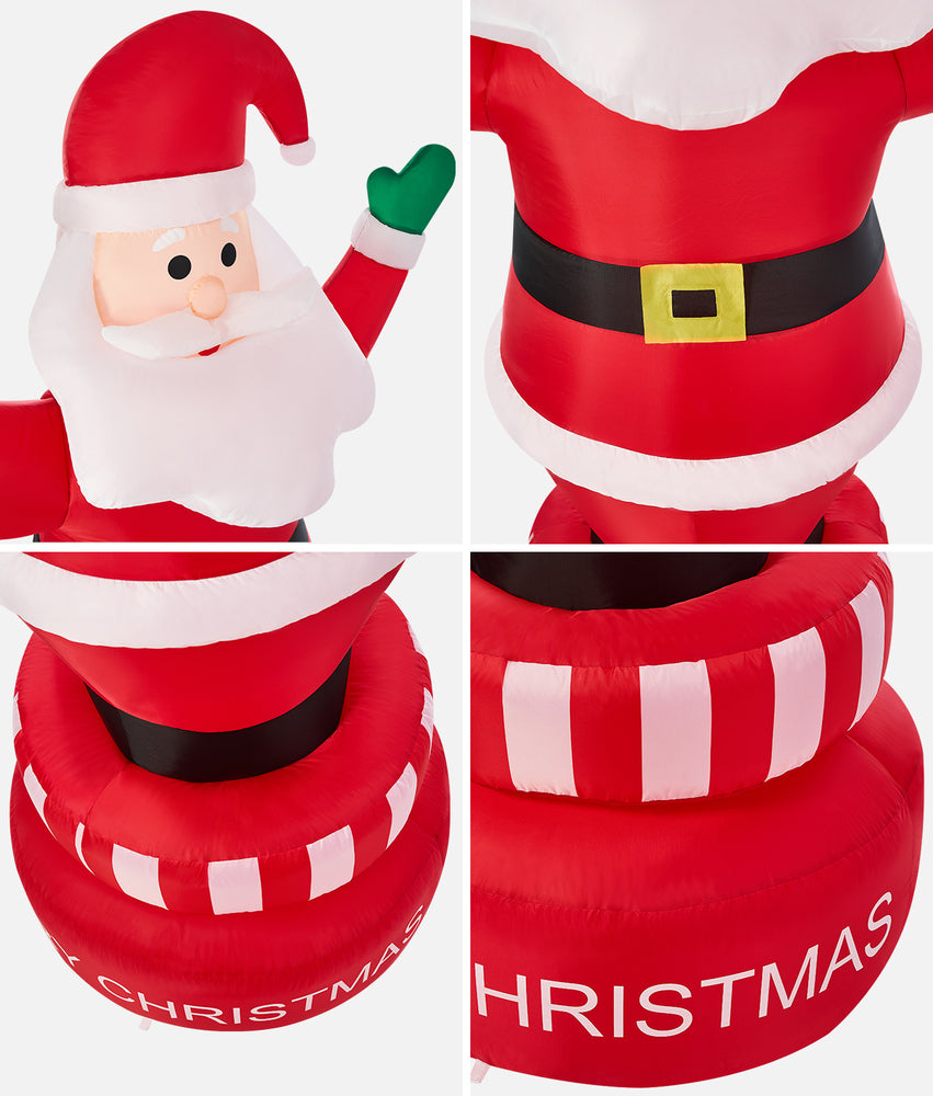 Tinseltown 2.4M Christmas Inflatable Spinning Santa Claus with LED Light