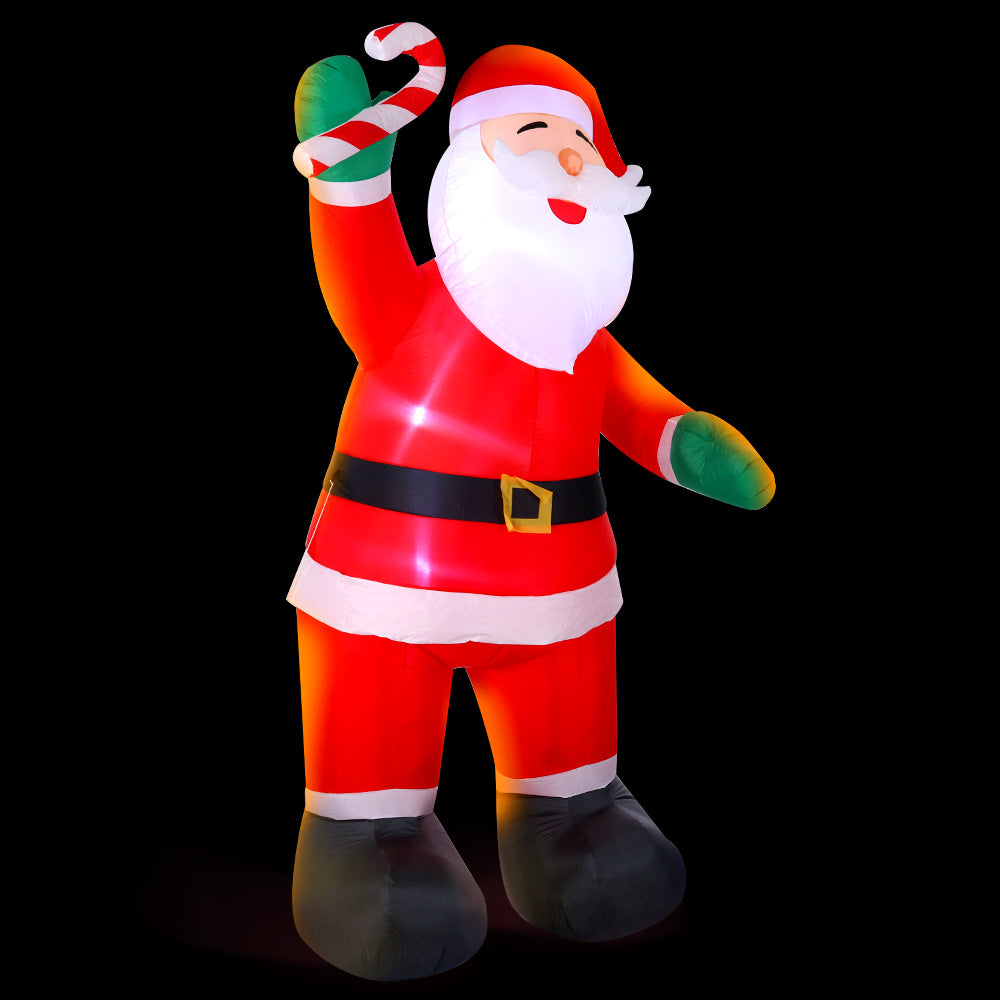 Giant Inflatable Santa Claus for Christmas - 3M LED Holiday Decoration