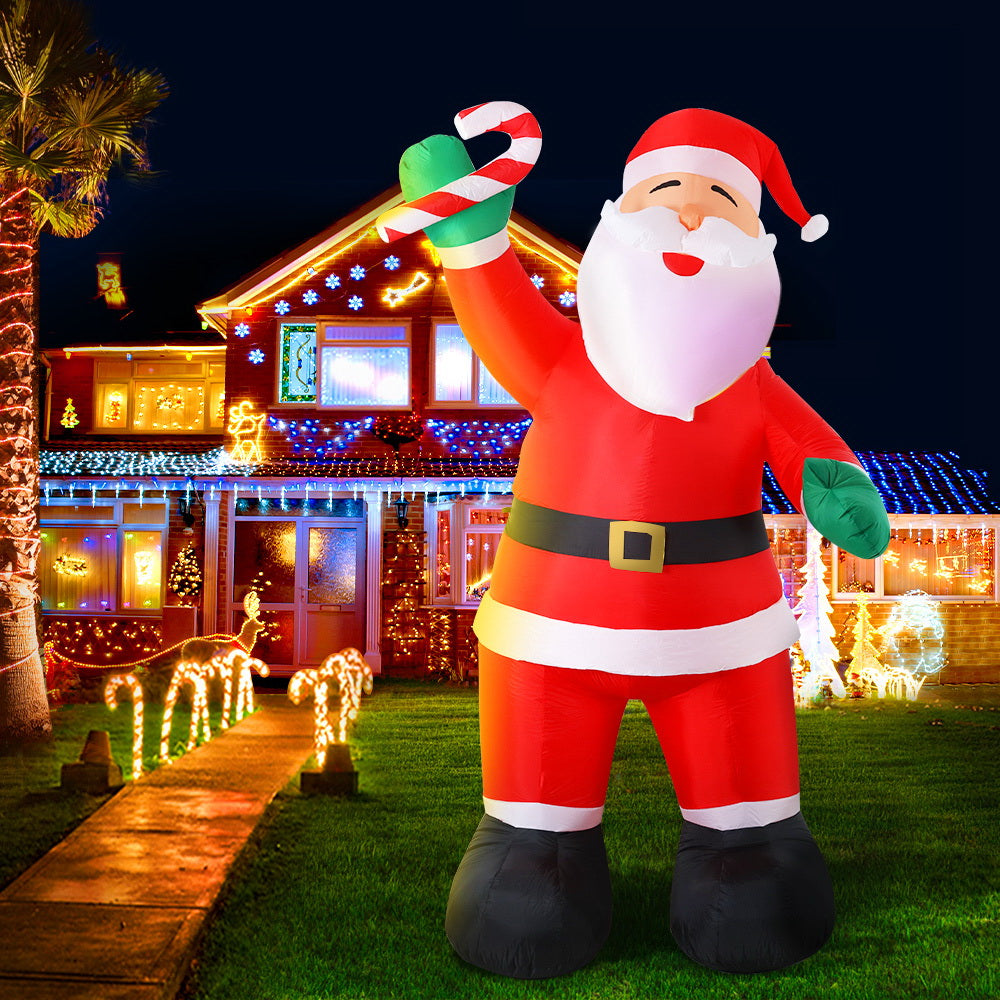Giant Inflatable Santa Claus for Christmas - 3M LED Holiday Decoration