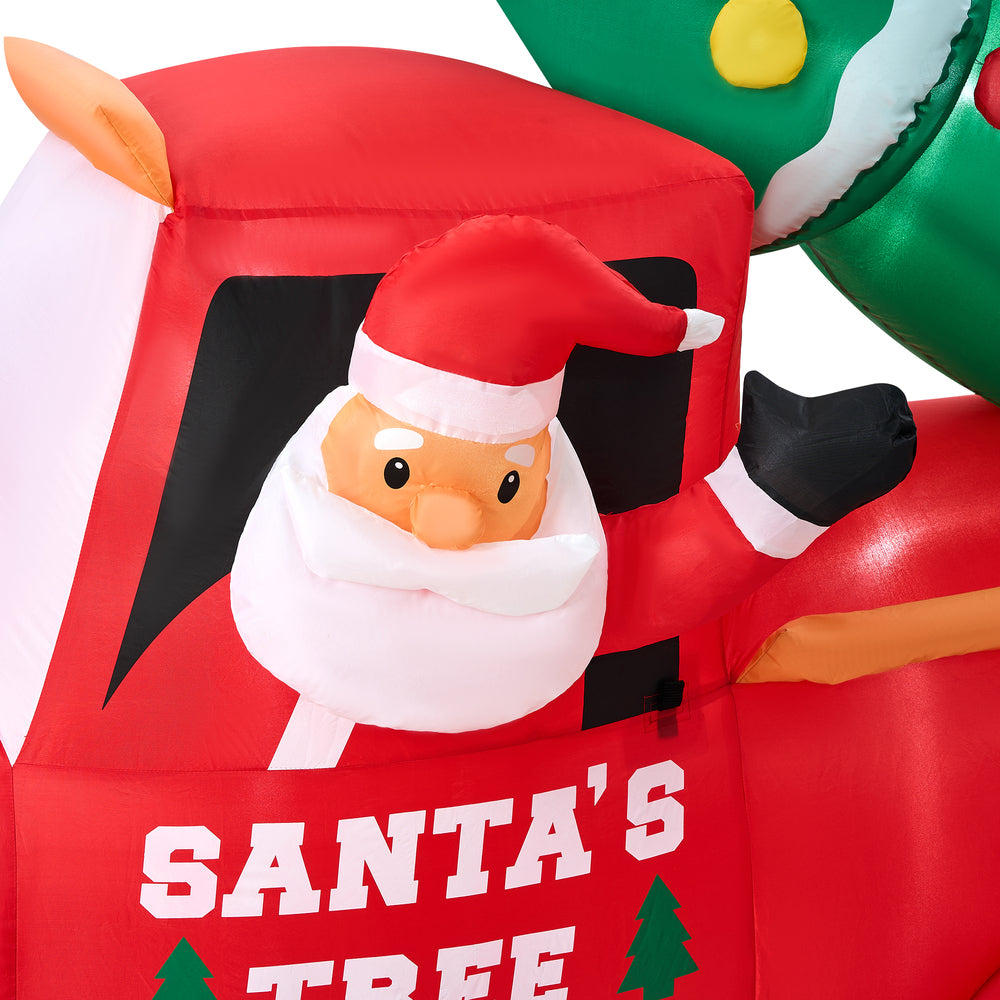 Tinseltown 2.2M Christmas Inflatable Santa Truck with LED Lights