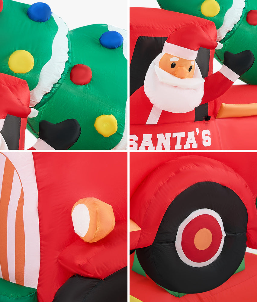 Tinseltown 2.2M Christmas Inflatable Santa Truck with LED Lights