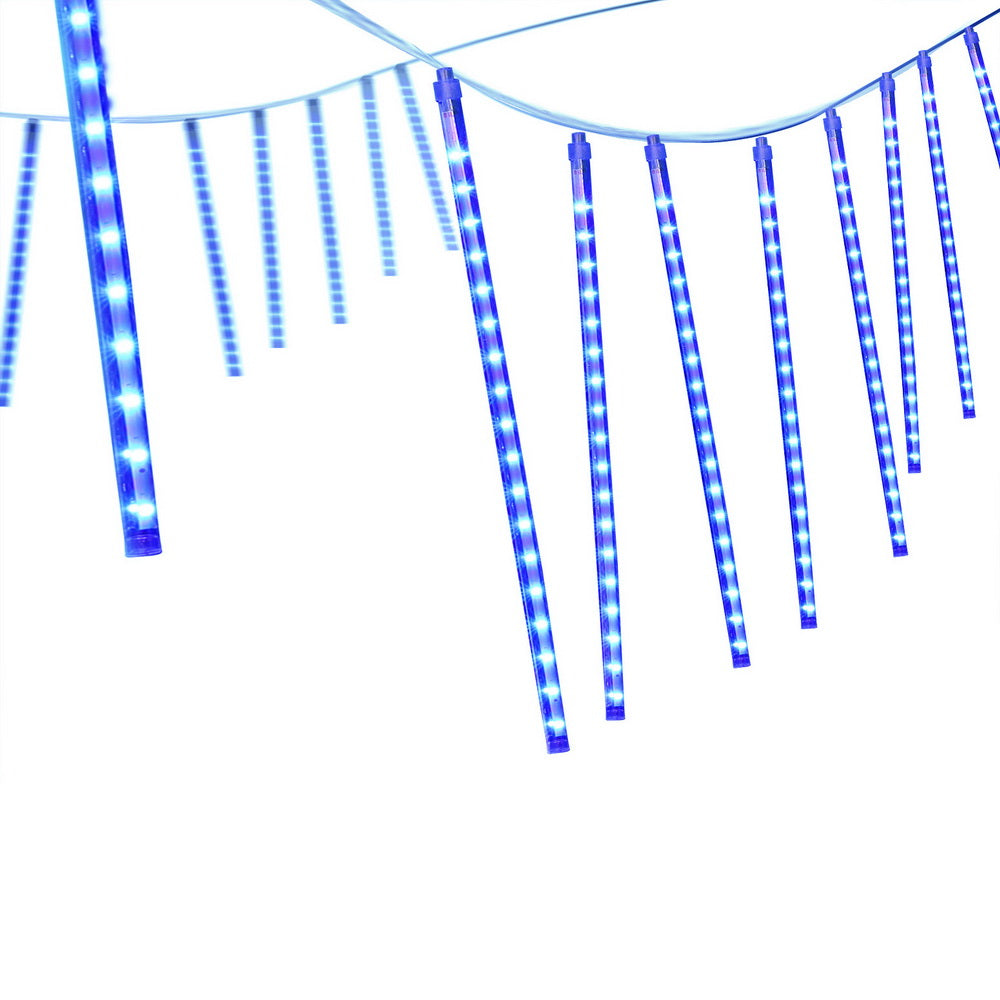 7M Jingle Jollys Icicle LED Christmas Lights with 288 Bulbs - Meteor Shower Effect