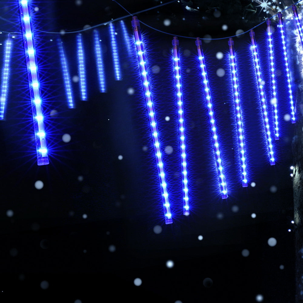7M Jingle Jollys Icicle LED Christmas Lights with 288 Bulbs - Meteor Shower Effect