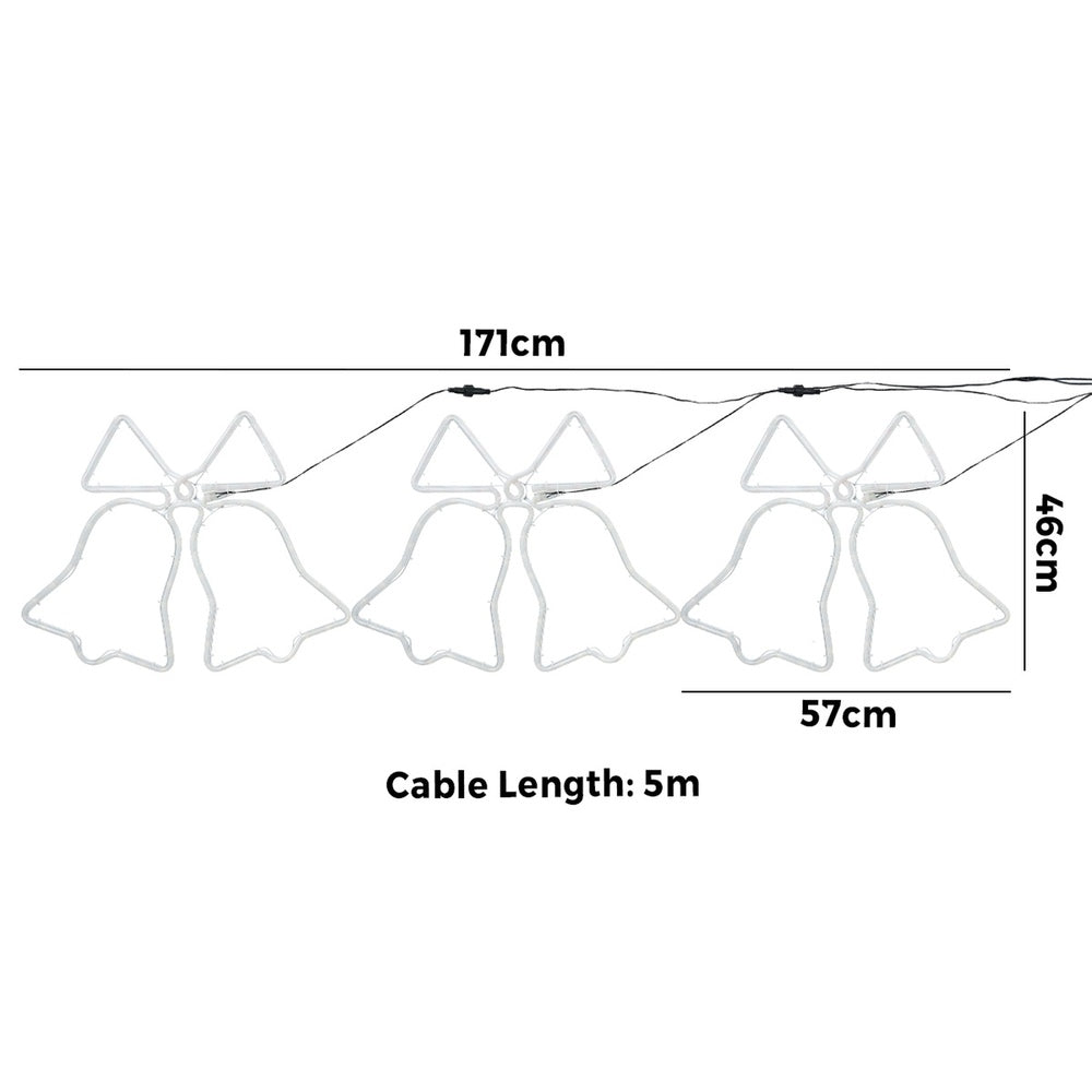 Tinseltown Christmas Light 3PCS Jingle Bell Set LED Motif Lights