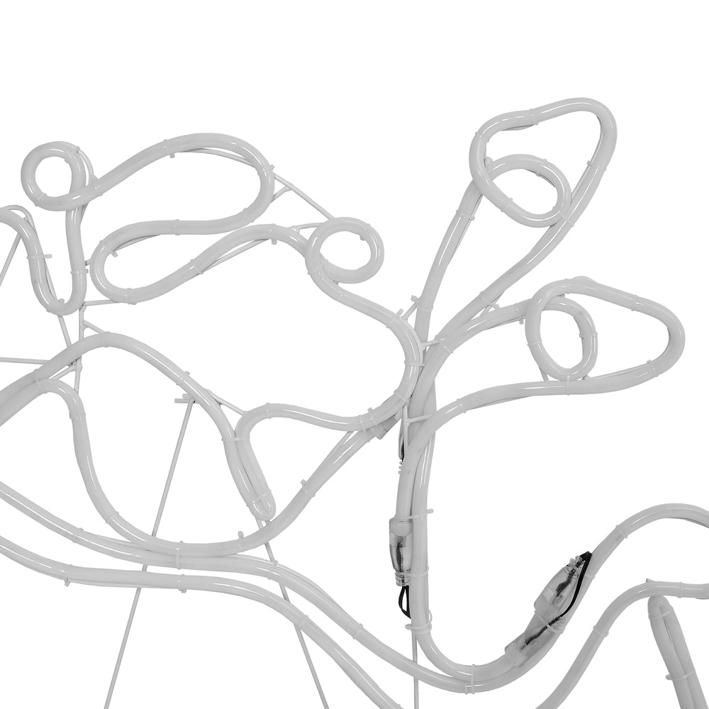 Tinseltown Christmas Light LED Motif Rope Lights Santa Riding 4 Reindeer