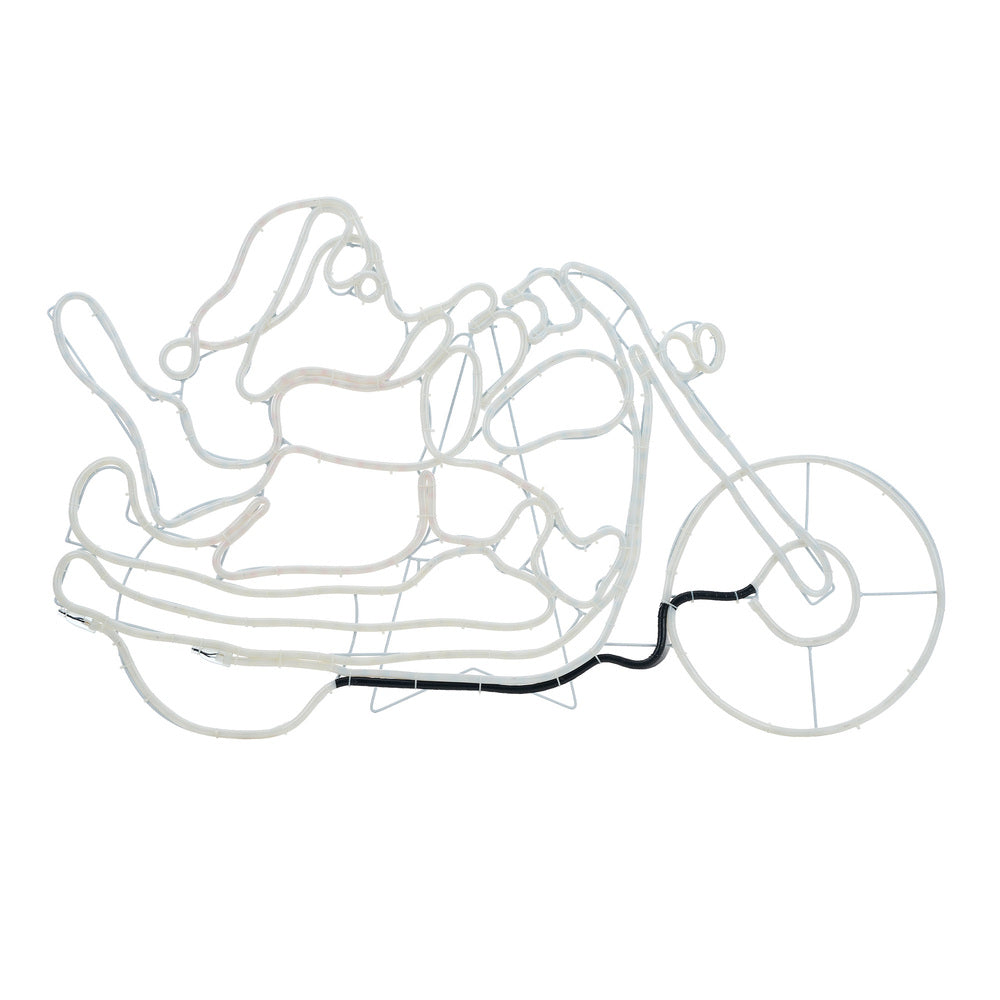 Tinseltown Christmas Lights Santa Motorbike LED Rope Lights Motifs
