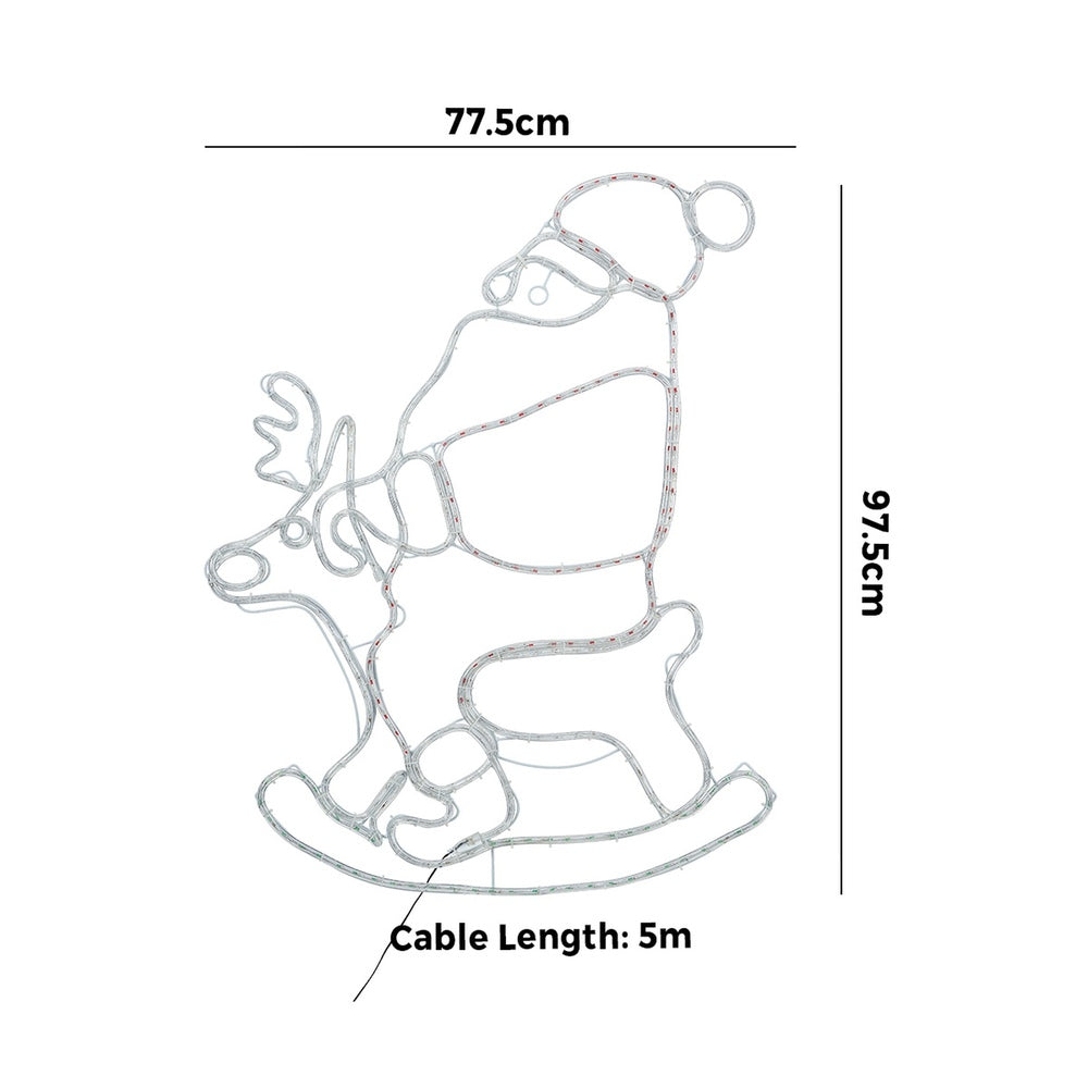 Tinseltown Christmas Light LED Motif Rope Lights Santa Claus