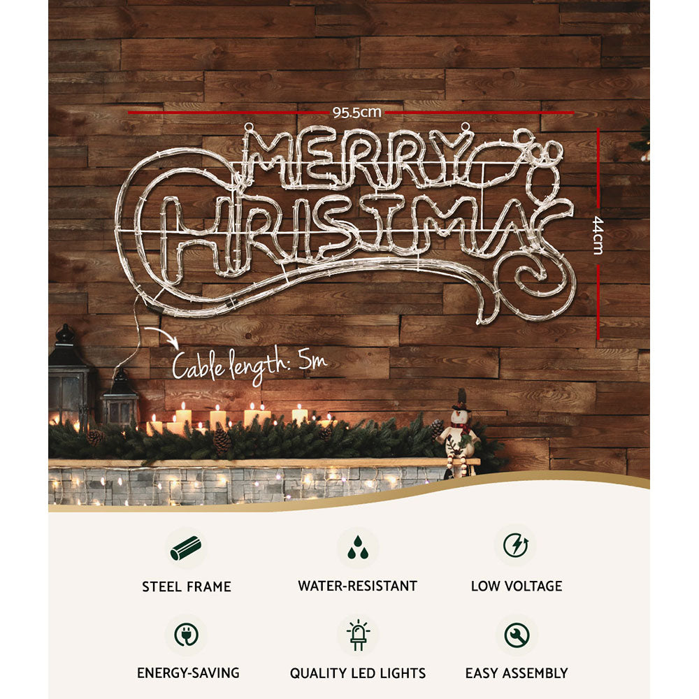 Jingle Jollys 288 LED Multi-Coloured Christmas Lights - 0.96M Outdoor & Indoor Decorations