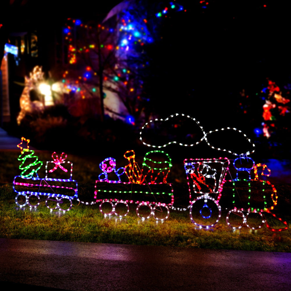 Magical 2.1M LED Train Motif Christmas Lights - Jingle Jollys Holiday Decor