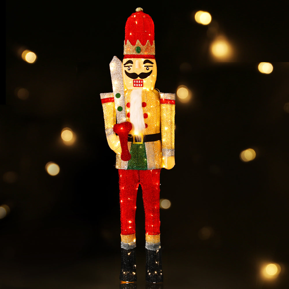 Illuminating Nutcracker 3D Christmas Fairy Lights with 180 LED Bulbs - 170cm Decor
