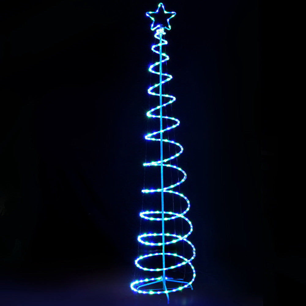 8ft Enchanted Solar-Powered LED Christmas Tree with Twinkling Lights