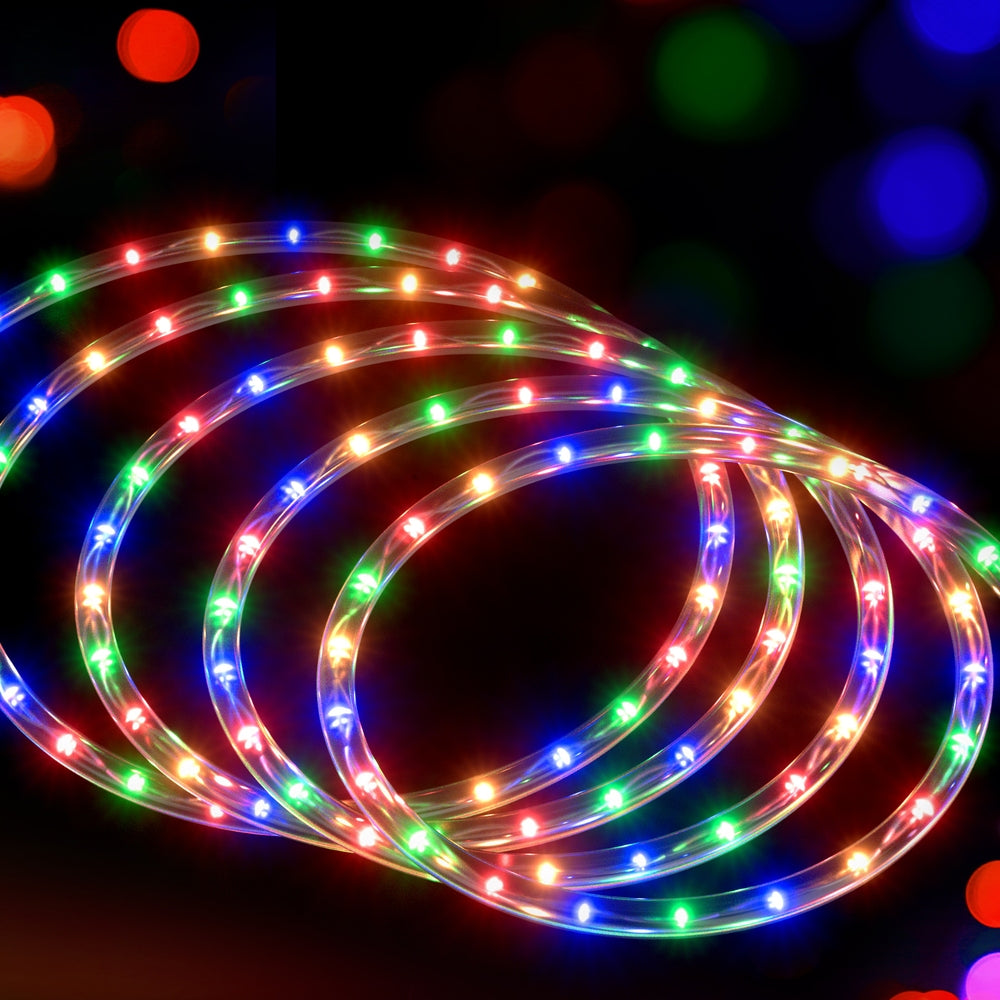 20M Colorful LED Christmas String Lights - Jingle Jollys Decorative Rope Lighting