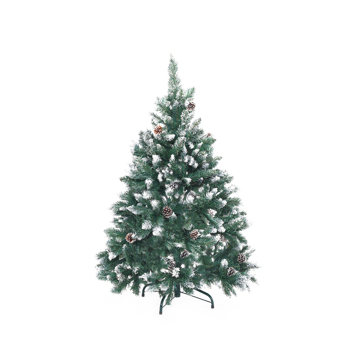4Ft 120cm Snowy Xmas Tree Pine Cone Decor