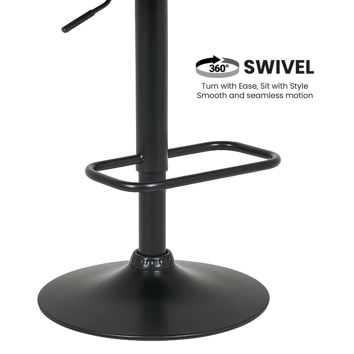 Sarantino Set of 2 Bentwood Walnut Barstool Leather Seat and Metal Base