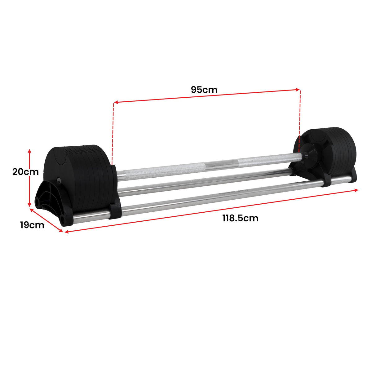 Powertrain Eon Dial-Up 41KG Adjustable Barbell