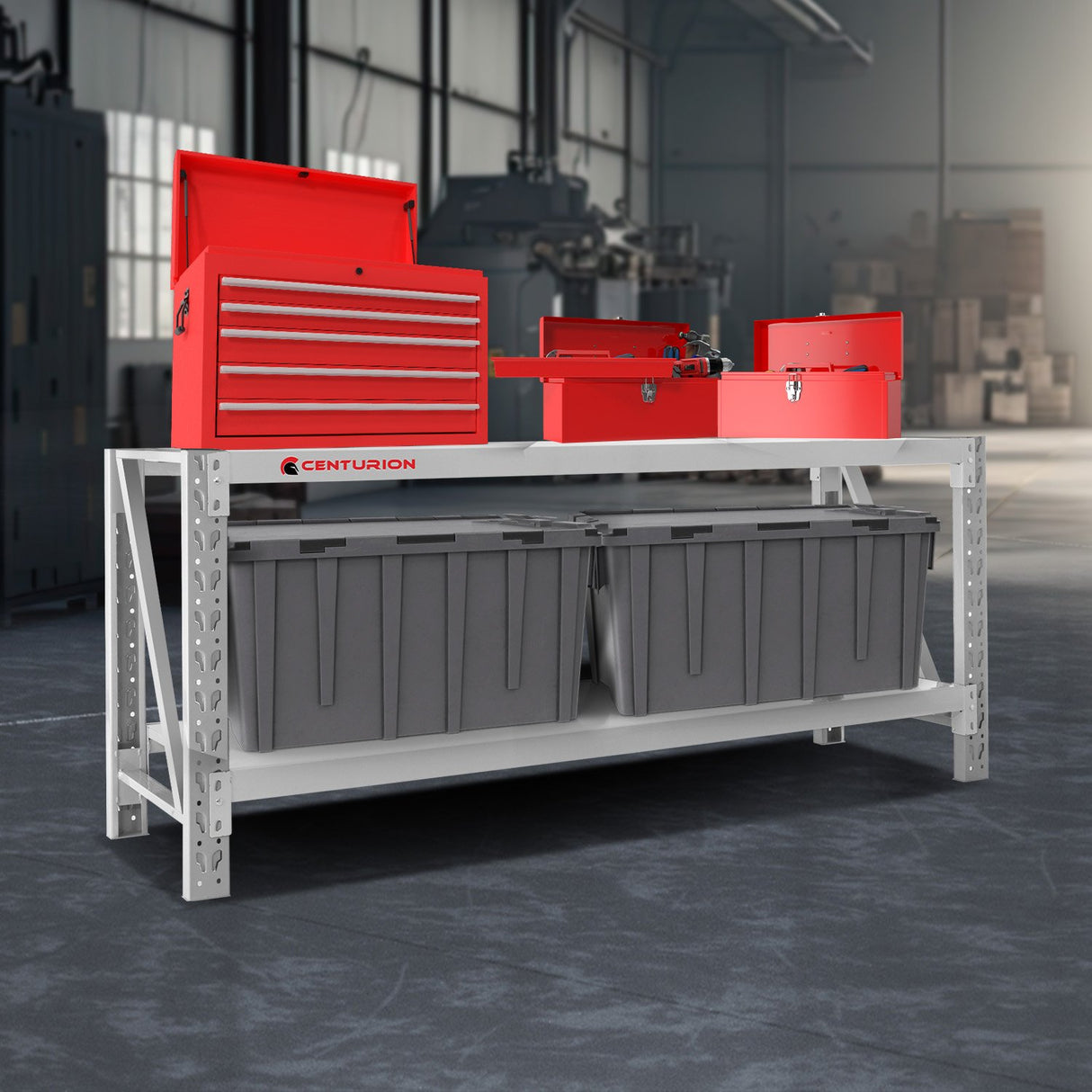 Centurion 2-Layer Work Bench 400kg - Grey