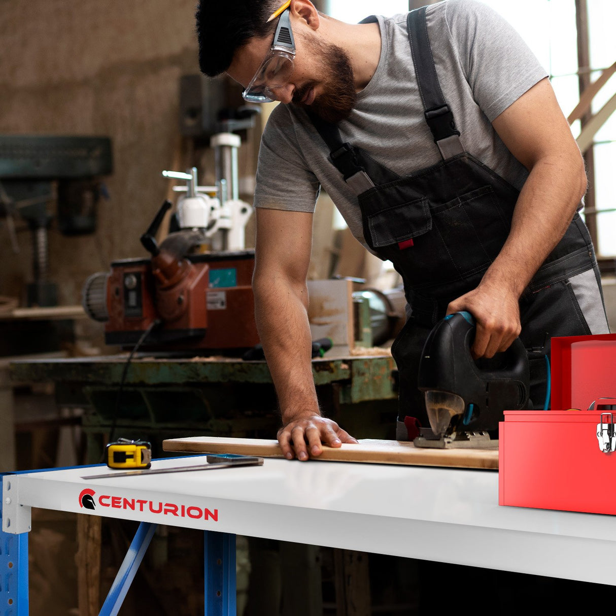 Centurion 2 Layers Work Bench 2m 400kg - Grey Blue