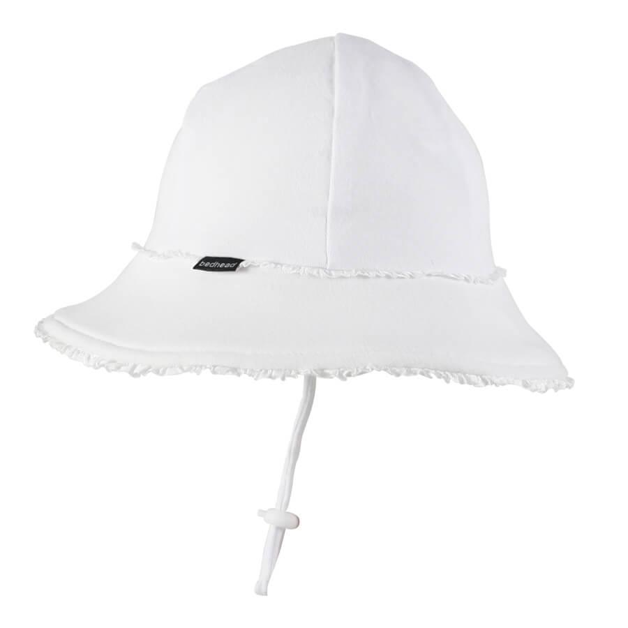 Bedhead Ponytail Bucket Hat - White Ruffle L-2006733476409249794
