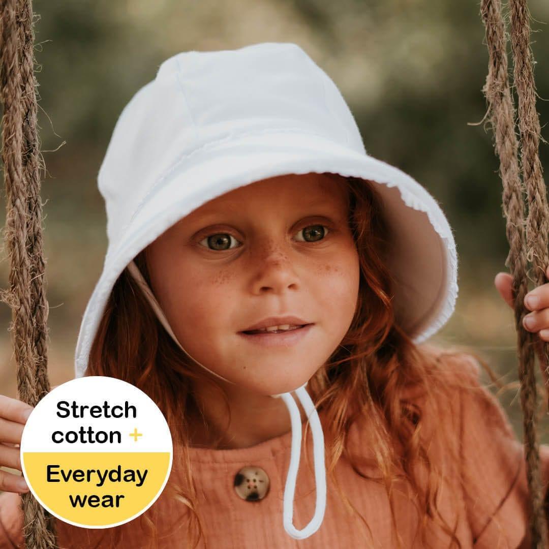 Bedhead Ponytail Bucket Hat - White Ruffle L-2006733476409249795