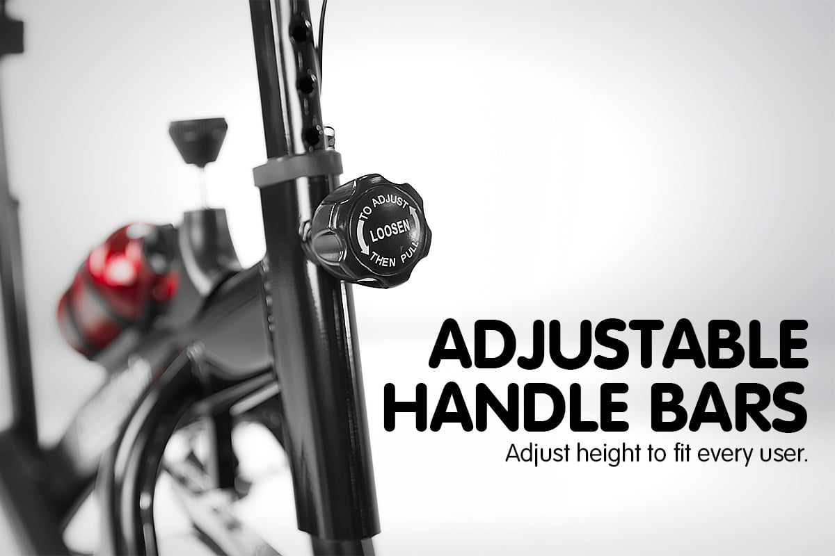 Powertrain Home Gym Flywheel Exercise Spin Bike - Black