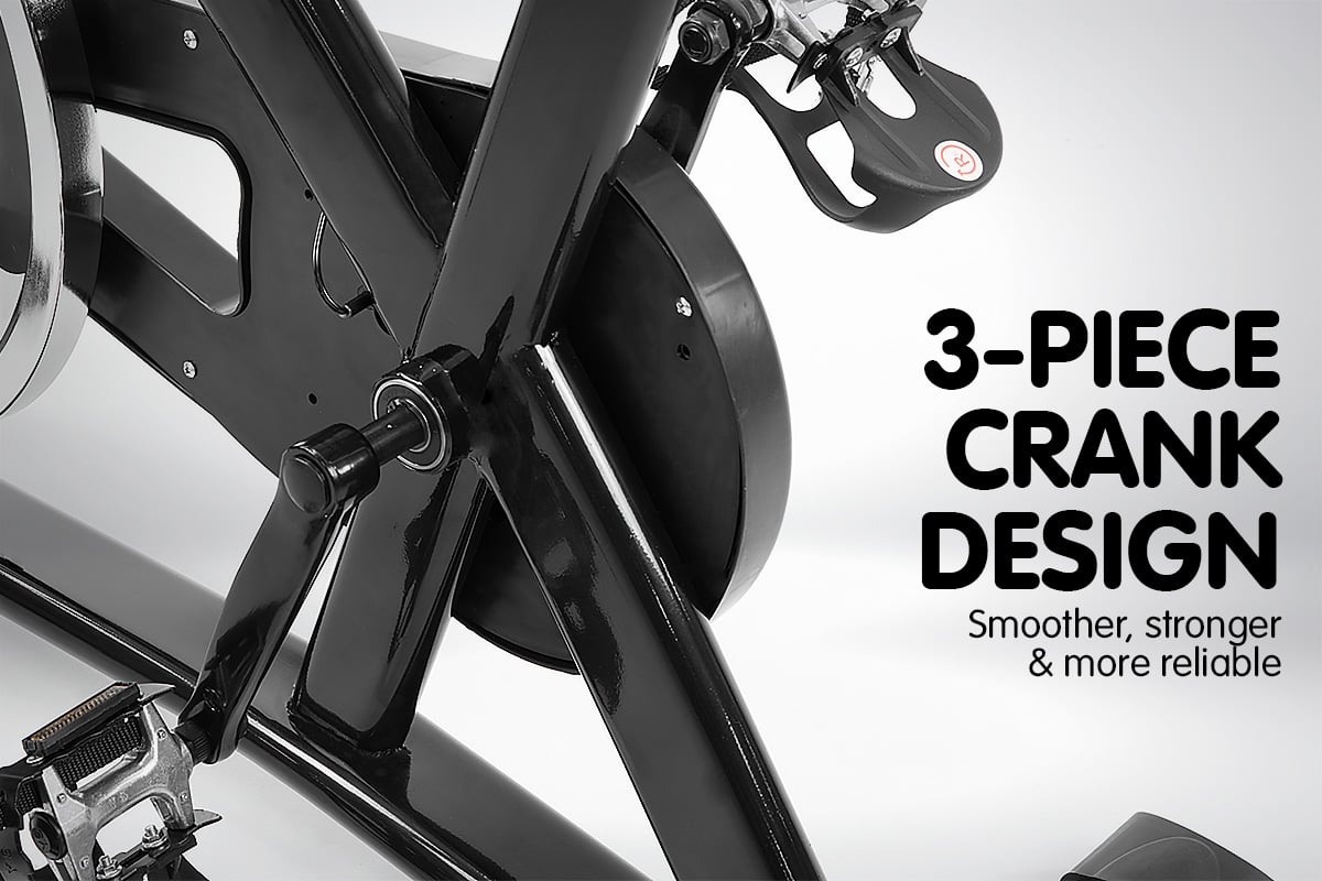 Powertrain Home Gym Flywheel Exercise Spin Bike - Black