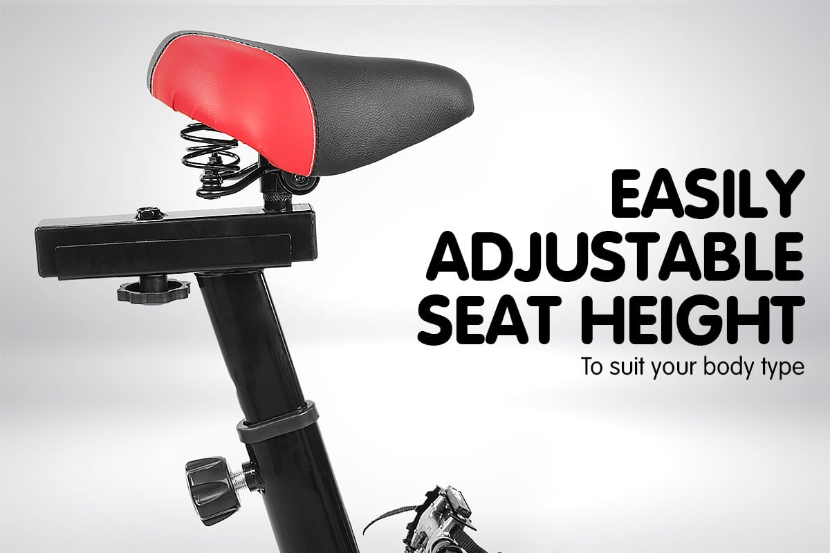 Powertrain Home Gym Flywheel Exercise Spin Bike - Black