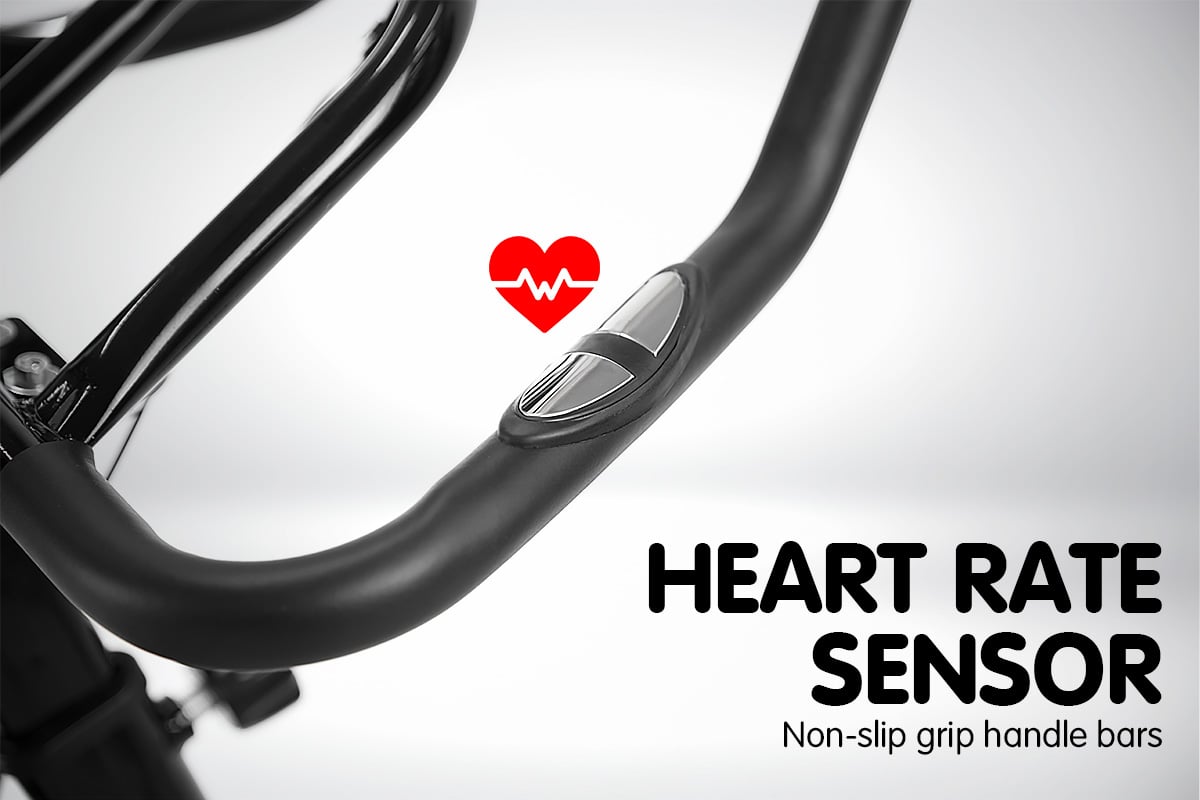 Powertrain Home Gym Flywheel Exercise Spin Bike - Black