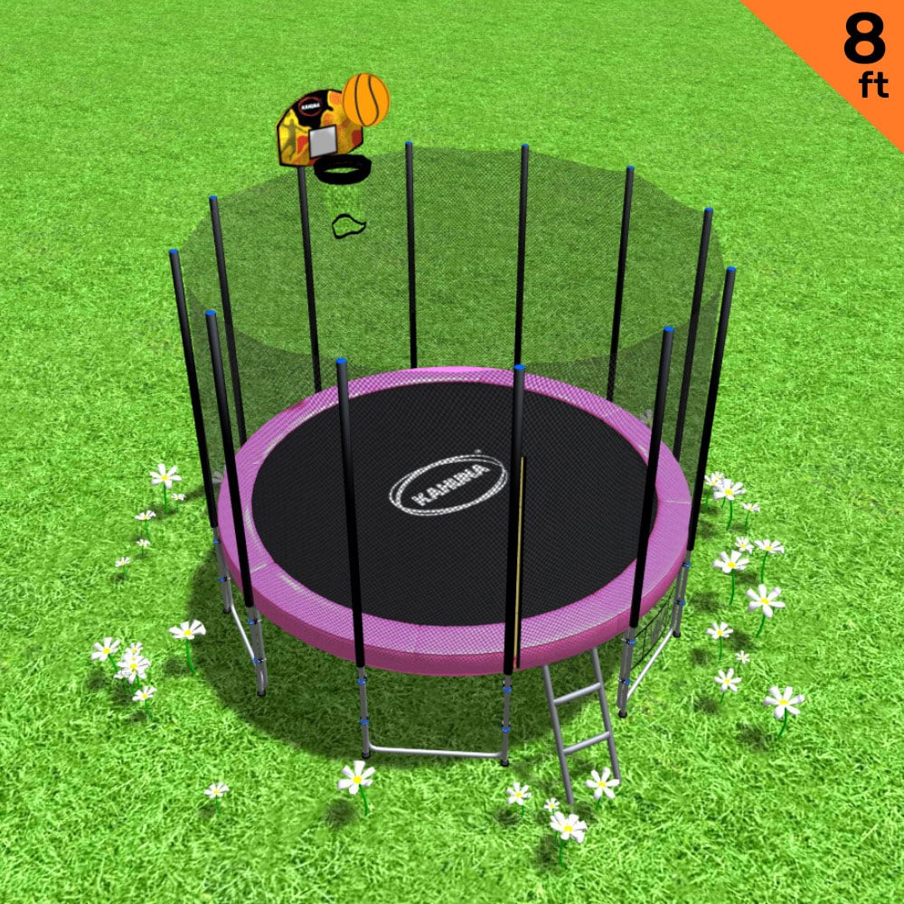 Kahuna 8 ft Blizzard Trampoline Outer Net Pad Mat Basketball - Pink