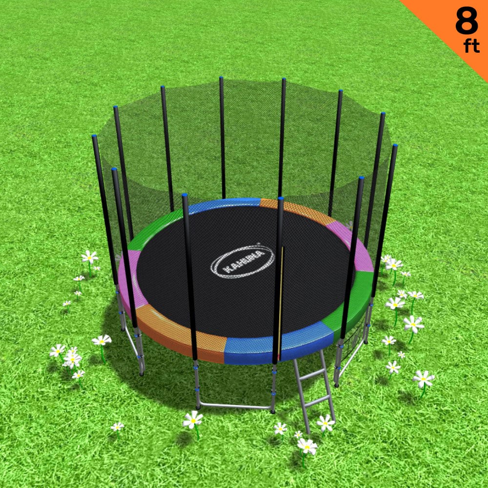 Kahuna Blizzard 8 ft Trampoline Rainbow