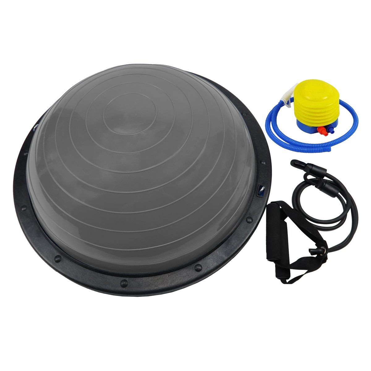 Powertrain Fitness Yoga Ball Home Gym Workout Balance Trainer - Grey