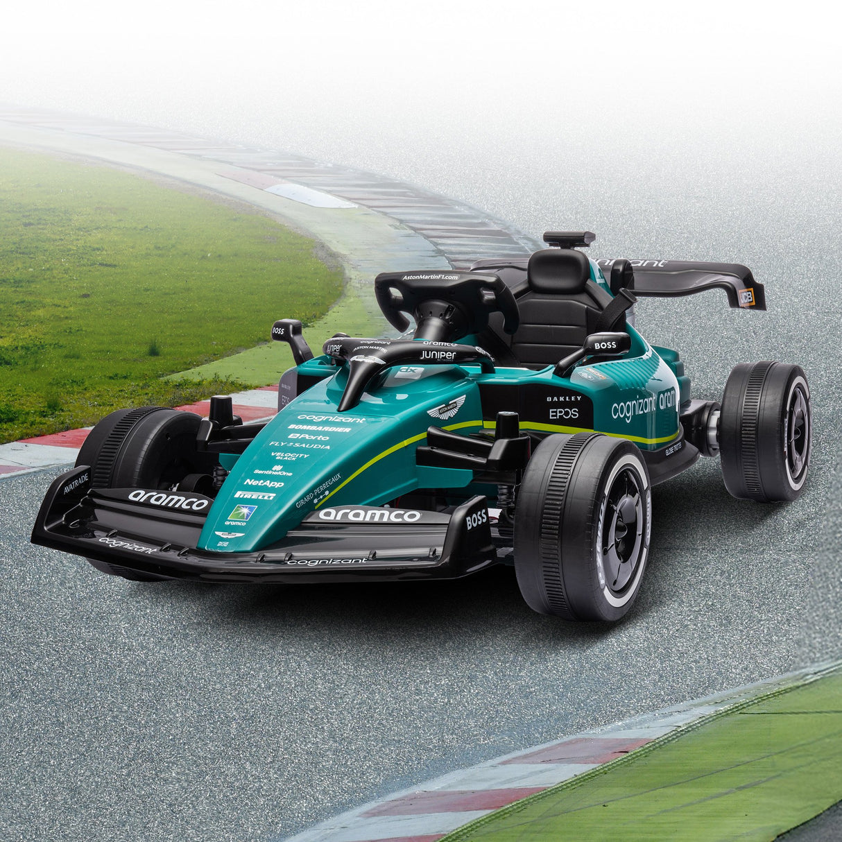 Aston Martin Aramco F1 Licensed Electric Kids Ride On Race Car