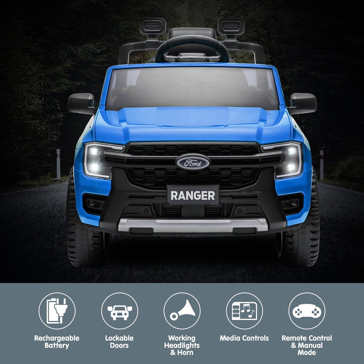 Ford Ranger Electric Kids Ride On Car in Blue