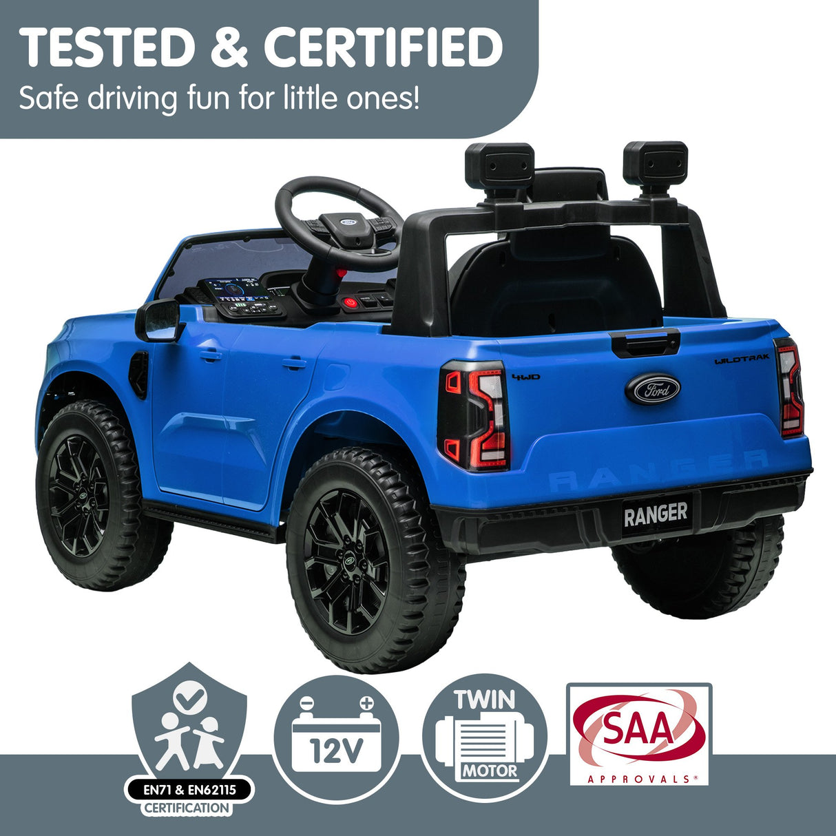 Ford Ranger Electric Kids Ride On Car in Blue