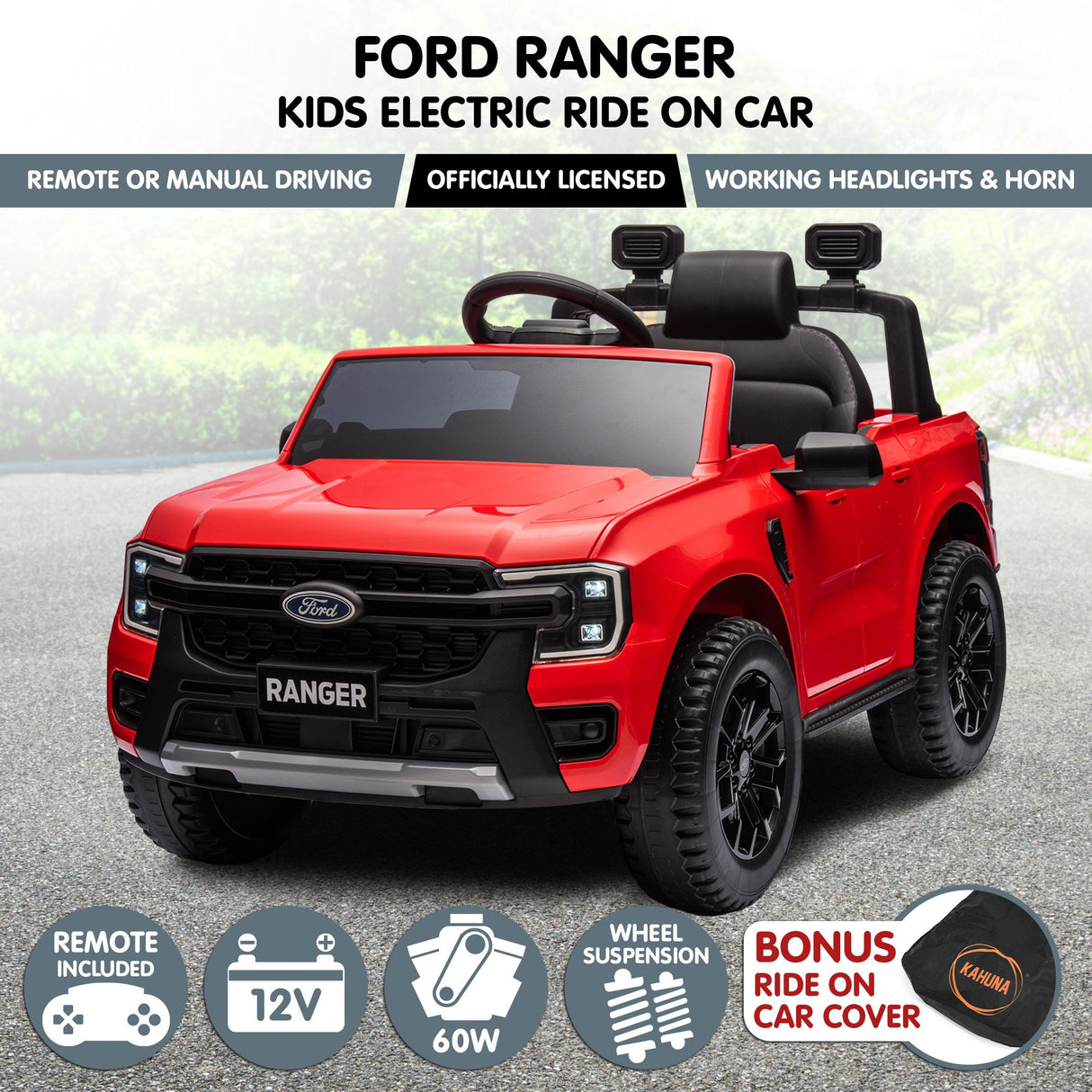 Ford Ranger Electric Kids Ride On Car in Red