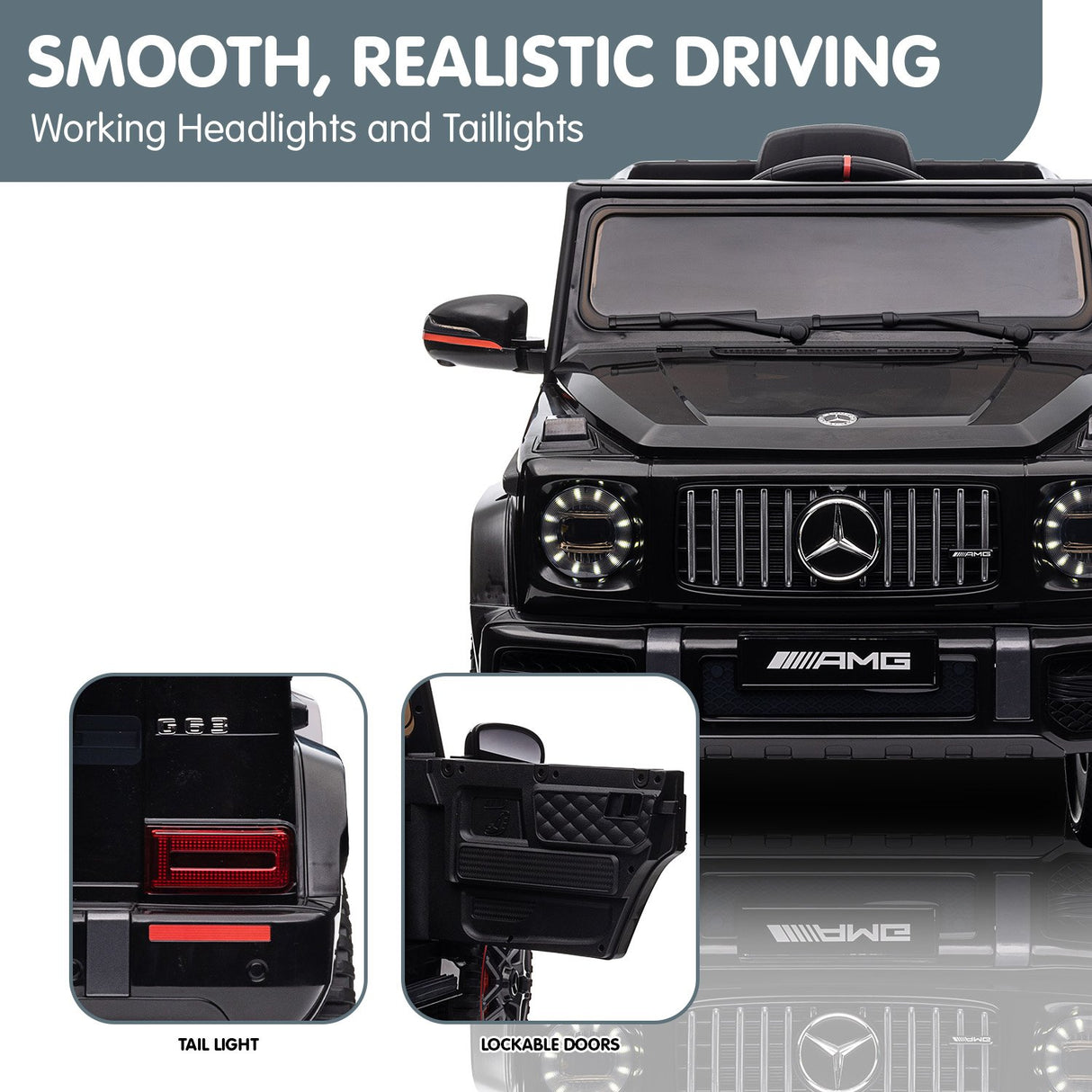 Mercedes Benz AMG G63 Licensed Kids Ride On Electric Car - Black