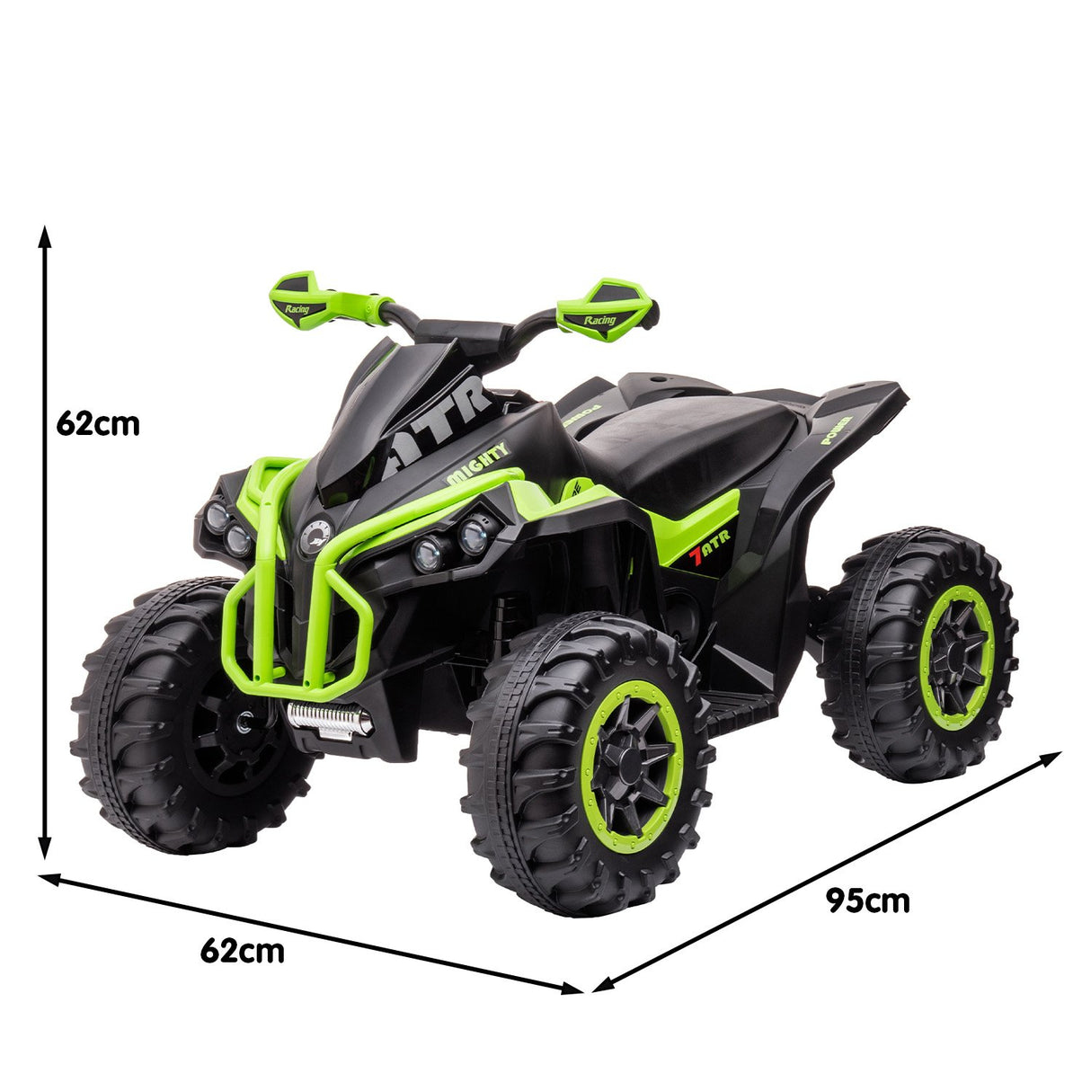 Kahuna GTS99 Kids Toy Electric Ride On Quad Bike Toy ATV 50W - Green