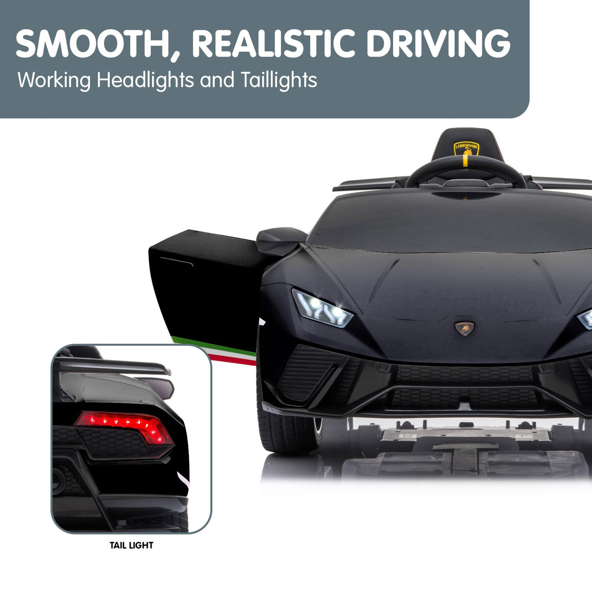 Lamborghini Performante Kids Electric Ride On Car Black