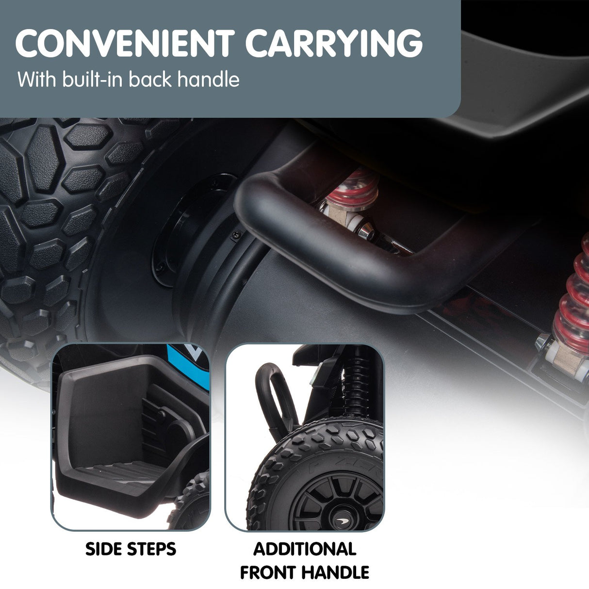 MCL35 McLaren Kids Toy Ride On Electric Quad Bike - Black